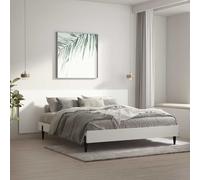 vidaXL Cabecero de cama pared madera contrachapada blanco 240x1,5x80cm