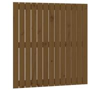 vidaXL Cabecero de cama pared madera maciza pino 82,5x3x90 cm Marrón miel