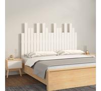 vidaXL Cabecero de cama pared madera maciza pino blanco 127,5x3x80 cm