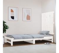 vidaXL Cabecero de cama pared madera maciza pino blanco 82,5x3x90 cm