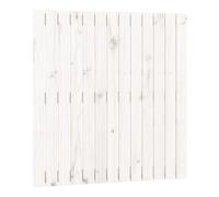 vidaXL Cabecero de cama pared madera maciza pino 82,5x3x90 cm Blanco