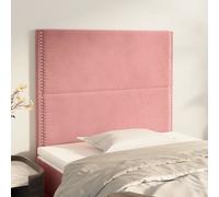 vidaXL Cabecero de cama rosa 90x5x118/128 cm Terciopelo