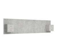 vidaXL Cabecero de cama y mesitas madera contrachapada gris hormigón