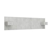 vidaXL Cabecero de cama y mesitas madera contrachapada gris hormigón