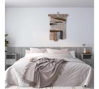 vidaXL Cabecero de cama y mesitas madera contrachapada gris Sonoma