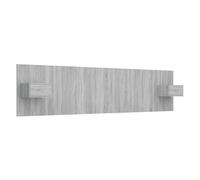 vidaXL Cabecero de cama y mesitas madera contrachapada gris Sonoma