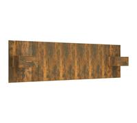 vidaXL Cabecero y mesitas de cama de madera contrachapada en roble ahumado