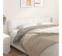 vidaXL Cabecero de cuero sintético blanco 203x23x78/88 cm