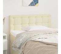 vidaXL Cabecero de cuero sintético color crema 100x5x78/88 cm