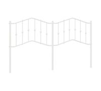 vidaXL Cabecero de repuesto de metal blanco 160 cm