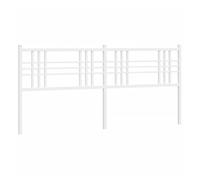 vidaXL Cabecero de repuesto de metal blanco 200 cm para cama doble