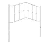 vidaXL Cabecero de repuesto para somier – Metal blanco – 90 cm