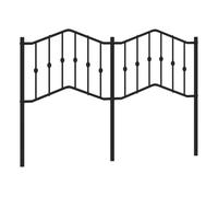 vidaXL Cabecero de repuesto para somier, metal negro, 140 cm