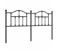 vidaXL Cabecero de repuesto 160 cm metal negro con patas para somier