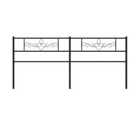 vidaXL Cabecero de repuesto para cama con patas, metal negro 200 cm