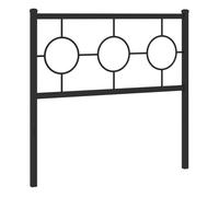 vidaXL Cabecero de repuesto para estructura de cama, cabecera decorativa metálica con patas negro 90 cm