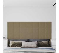 vidaXL Cabecero de Pared 12 pcs Capuchino 30 x 30 cm Cuero sintético