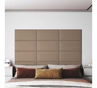 vidaXL Cabecero de Pared 12 pcs Capuchino 60 x 30 cm tela