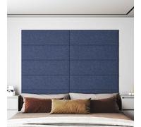 vidaXL Cabecero de Pared 12 uds. 90 x 30 cm Azul tela