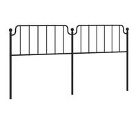 vidaXL Cabecero de Repuesto, Cabecera con Patas, Cabezal para Estructura Marco de Cama, Cabecero para Somier de Dormitorio Hogar, Metal Negro 193 cm