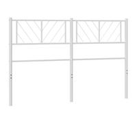 vidaXL Cabecero de Repuesto, Cabecera de Cama con Patas, Cabecero para Estructura de Cama, Cabecero de Somier para Hogar Dormitorio, Metal Blanco 120 cm
