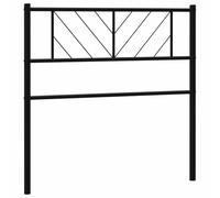 vidaXL Cabecero de Repuesto, Cabecera de Cama con Patas, Cabecero para Estructura de Cama, Cabecero de Somier para Hogar Dormitorio, Metal Negro 75 cm