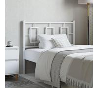 vidaXL Cabecero de Repuesto, Cabecera Decorativa de Somier con Patas, Cabezal para Estructura de Cama, Mueble para Dormitorio Hogar, Metal Blanco 100 cm