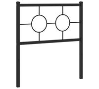 vidaXL Cabecero de Repuesto, Cabecera Decorativa de Somier con Patas, Cabezal para Estructura de Cama, Mueble para Dormitorio Hogar, Metal Negro 80 cm