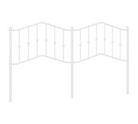 vidaXL Cabecero de Repuesto, Cabecera para Somier, Cabezal para Estructura Armazón Marco de Cama, Cabecero para Dormitorio Hogar, Metal Blanco 180 cm