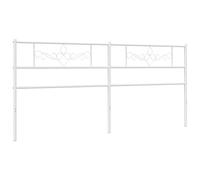 vidaXL Cabecero de Repuesto, Cabezal con Patas Metálicas, Cabecero Alto para Cama, Soporte de Espalda de Cama para Dormitorio, Metal Blanco 180 cm