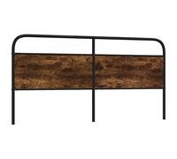 vidaXL Cabecero de repuesto – Acero y madera de ingeniería, Roble ahumado 180 cm