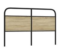 vidaXL Cabecero de repuesto de acero y madera de ingeniería roble Sonoma 160 cm