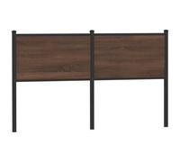 vidaXL Cabecero de Repuesto de Madera de ingeniería y Acero marrón Roble 135 cm, cabecero de Cama, cabecero de Panel, cabecero para Cama de Matrimonio