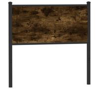 vidaXL Cabecero de Repuesto de Madera de ingeniería y Acero Roble Ahumado 90 cm, cabecero de Cama, cabecero de Panel, cabecero para Cama Individual