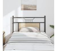 vidaXL Cabecero de repuesto de madera de ingeniería y acero roble Sonoma 80 cm