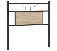 vidaXL Cabecero de Repuesto de Madera de ingeniería y Acero Roble Sonoma 80 cm, cabecero de Cama, cabecero de Panel, cabecero para Cama Individual
