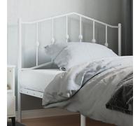 vidaXL Cabecero de repuesto de metal blanco 107 cm