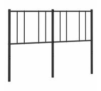 vidaXL Cabecero de Repuesto de Metal Negro 160 cm, cabecero de Cama, cabecero de Metal, cabecero para Cama de Matrimonio, cabecera de Cama, Cabezal de Cama