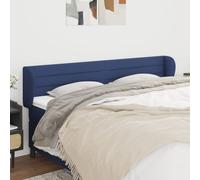 vidaXL Cabecero de tela azul 203x23x78/88 cm
