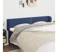 vidaXL Cabecero de tela azul 203x23x78/88 cm