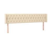 Vidaxl cabecero de tela color crema 203x16x78/88 cm