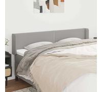 vidaXL Cabecero de tela gris claro 183x16x78/88 cm
