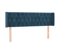 vidaXL Cabecero Dormitorio Tapizado Terciopelo Azul Oscuro 163x16x78/88 cm