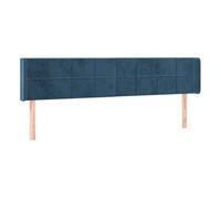 Vidaxl cabecero de terciopelo azul oscuro 183x16x78/88 cm