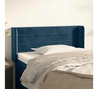 vidaXL Cabecero de terciopelo azul oscuro 83x16x78/88 cm