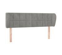 Vidaxl cabecero de terciopelo gris claro 147x23x78/88 cm