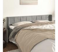 vidaXL Cabecero de terciopelo gris claro 203x16x78/88 cm