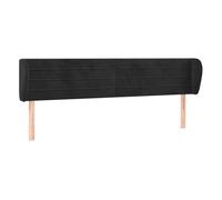Vidaxl cabecero de terciopelo negro 183x23x78/88 cm