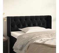 vidaXL Cabecero de terciopelo negro 93x16x78/88 cm