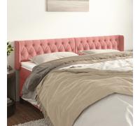 vidaXL Cabecero de terciopelo rosa 183x16x78/88 cm